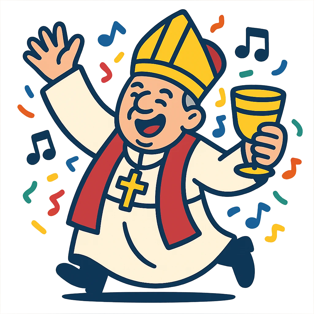 pope partying emoji