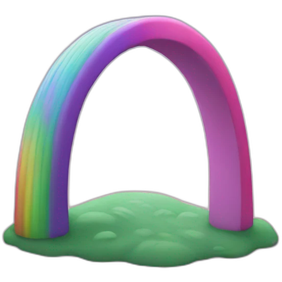 pink green purple rainbow arch emoji