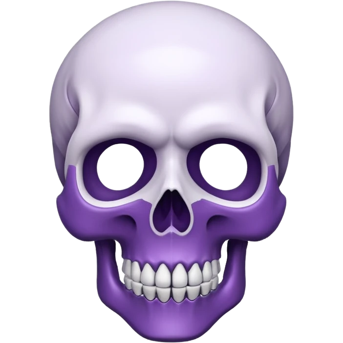Purple and White Skull emoji