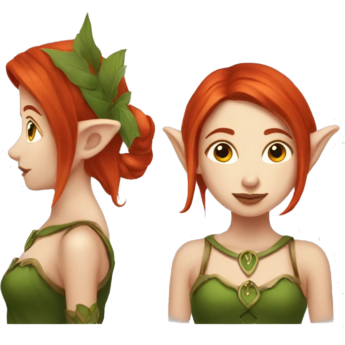 red head elf fantasy woman emoji