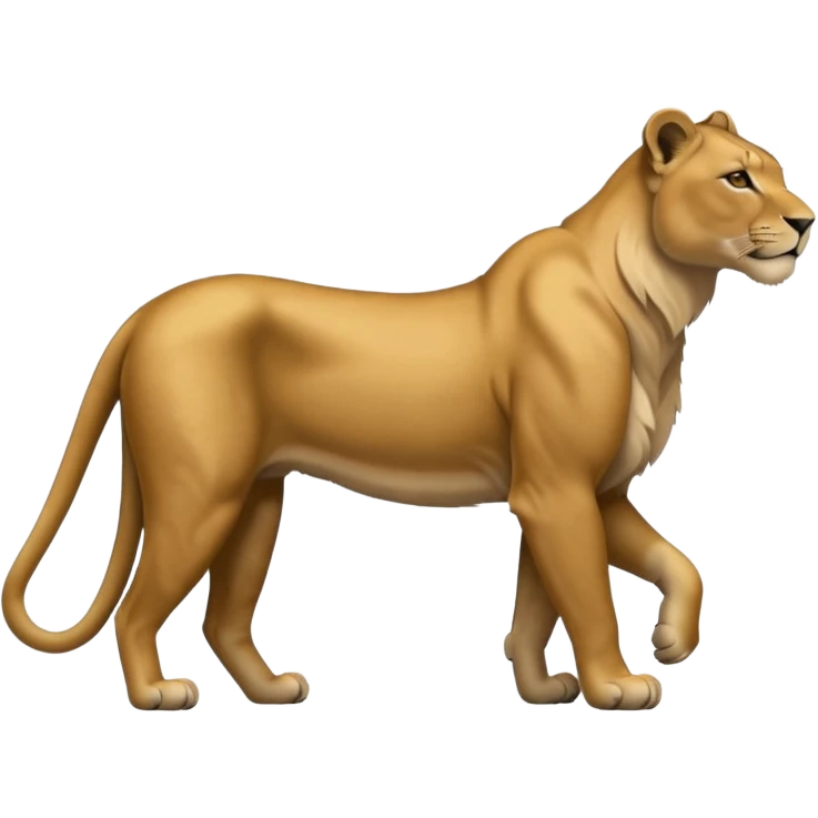 a lioness's silhouette emoji