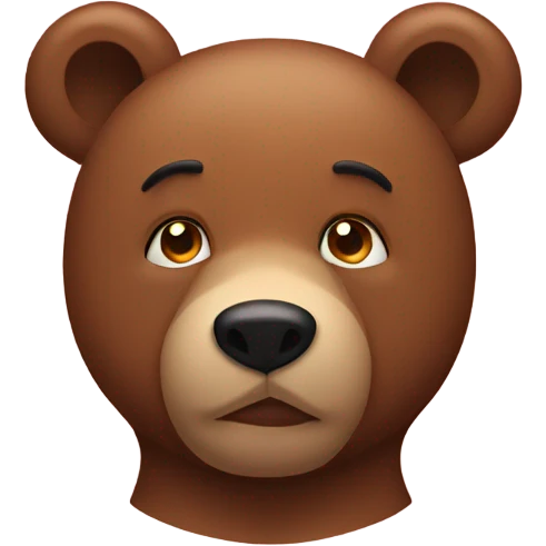 Bear kissy face emoji
