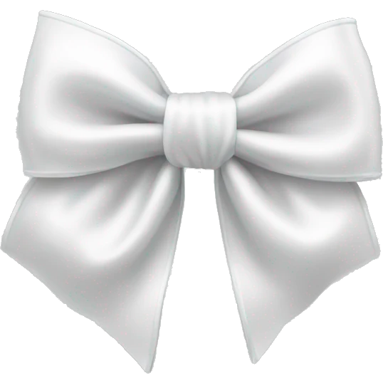 white satin bow emoji