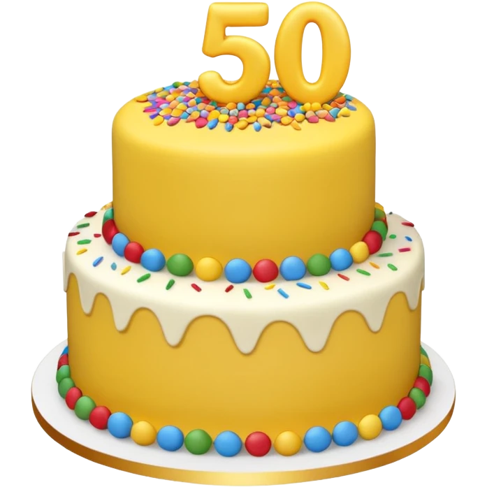 50th birthday with 50 in emoji emoji