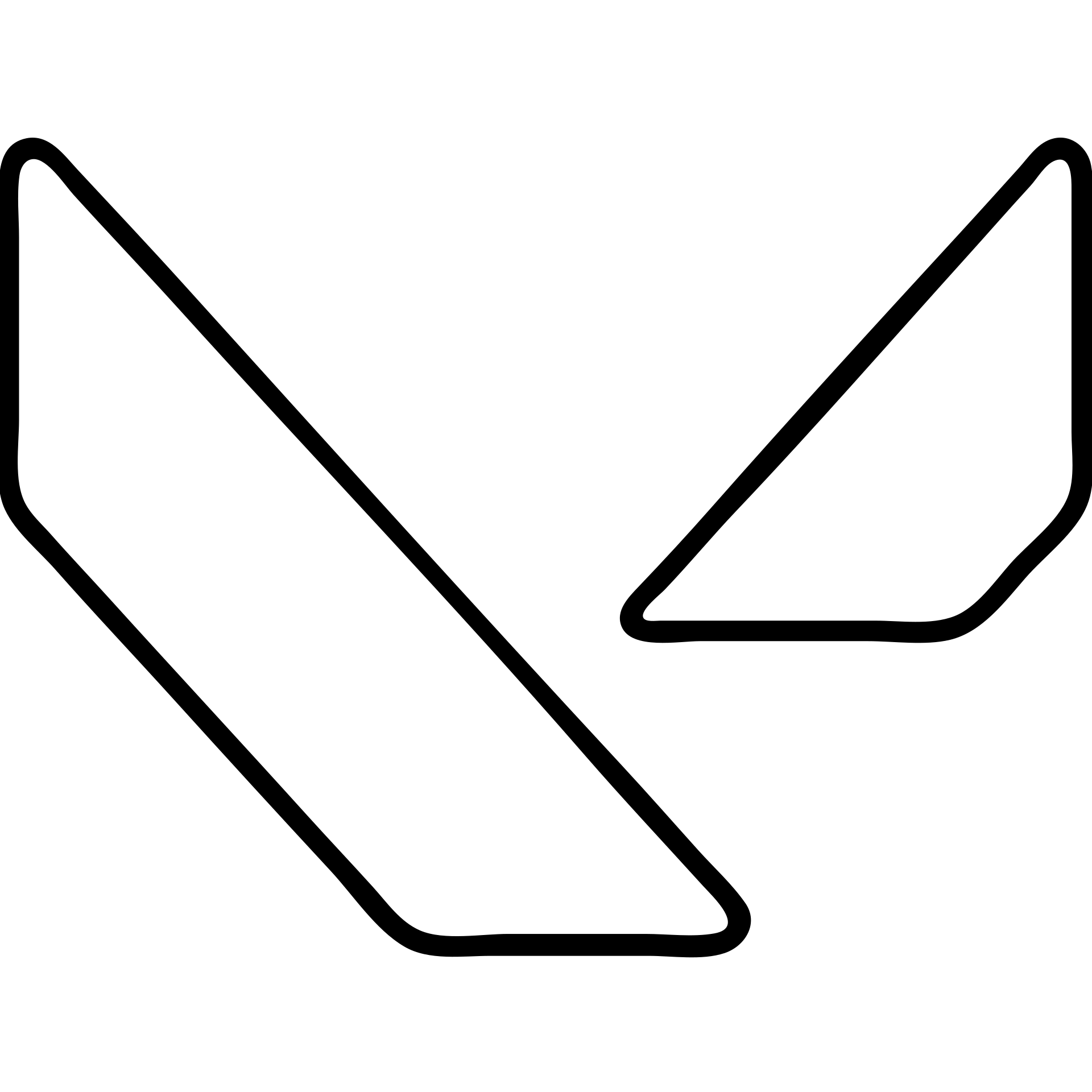 Valorant logo with the letter V emoji
