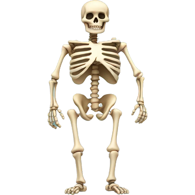 Fat full body skeleton  emoji