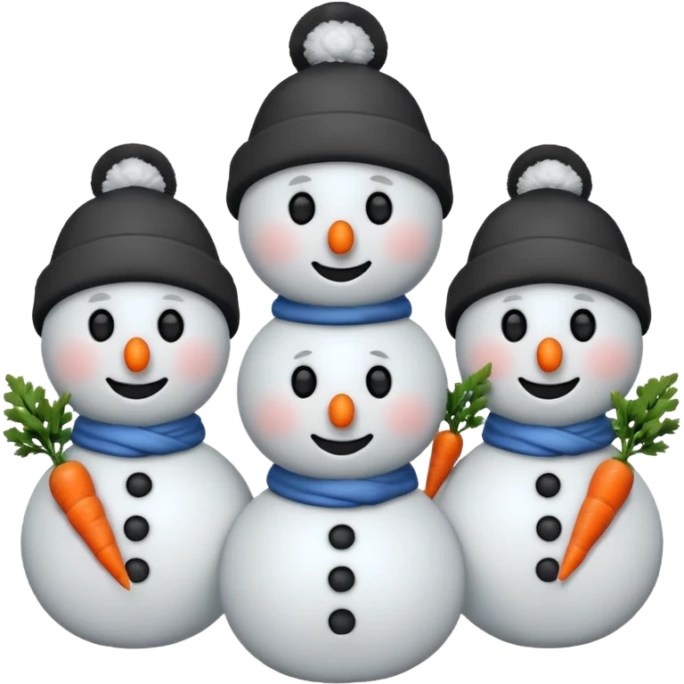 single hatted snowmen  emoji