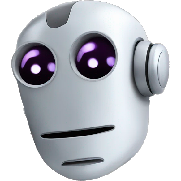 robot head with lots of books floating inside it emoji