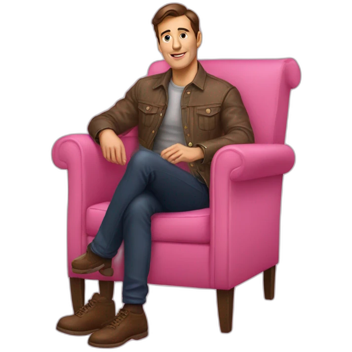 Robert Scott Wilson Scott sitting on pink chair emoji