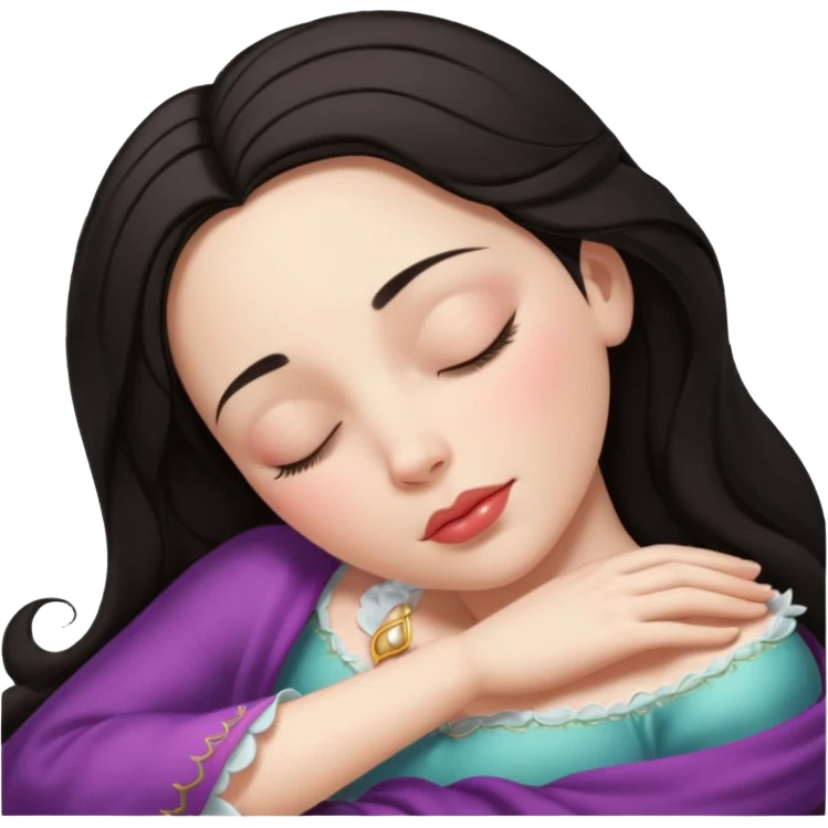 Sleeping beauty movie dark hair  emoji