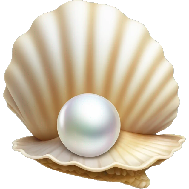 shell with pearl emoji