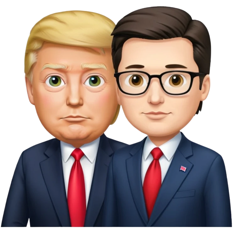 Donald Trump and Pierre Poilievre in love emoji