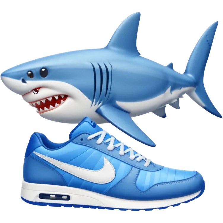 Shark With Blue Nikes emoji