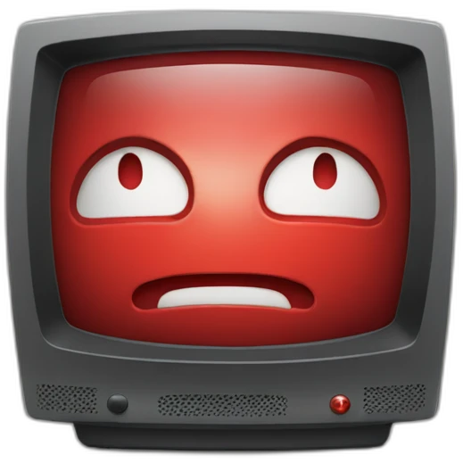 News on tv in red color emoji
