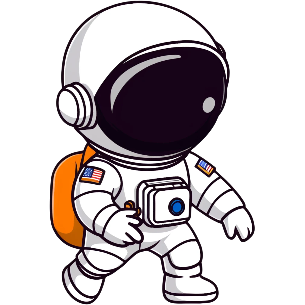 kid astronaut in white spacesuit with helmet emoji