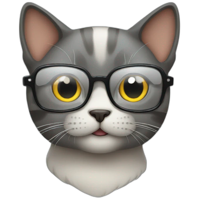 Cat with glass emoji