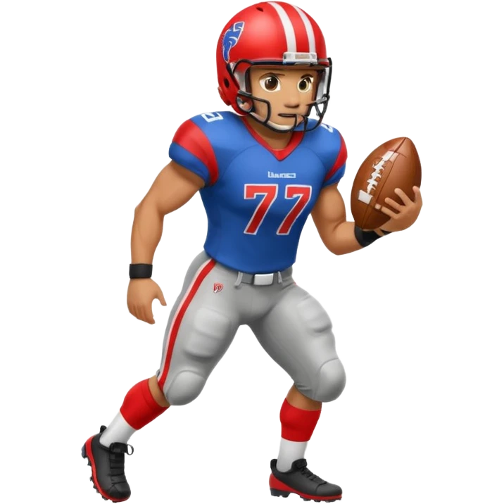 High resolution full body of a football player emoji