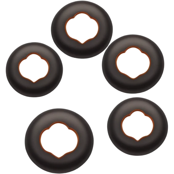 6 black lentils, simple, clear, round, shiny emoji