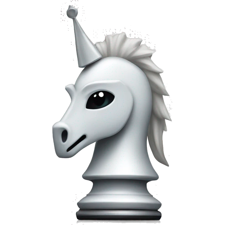 white chess knight emoji