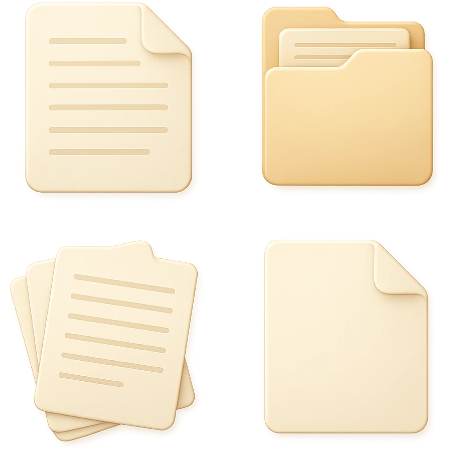 Skeuomorphism | Airbnb Style icons Documents and files emoji