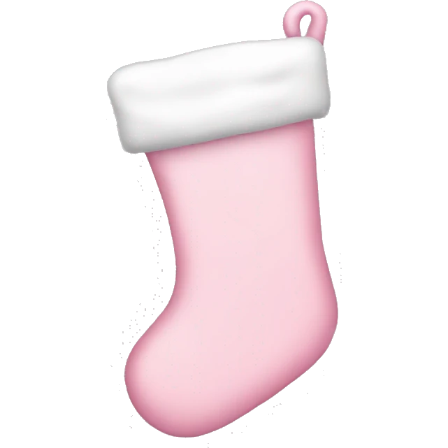  light pink Christmas stocking emoji