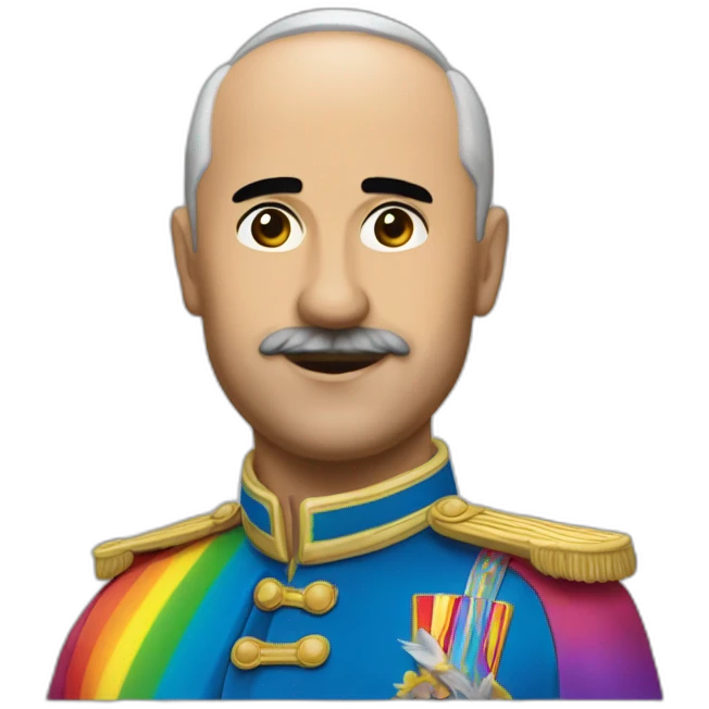 francisco franco lgtbi rainbow full body singer emoji