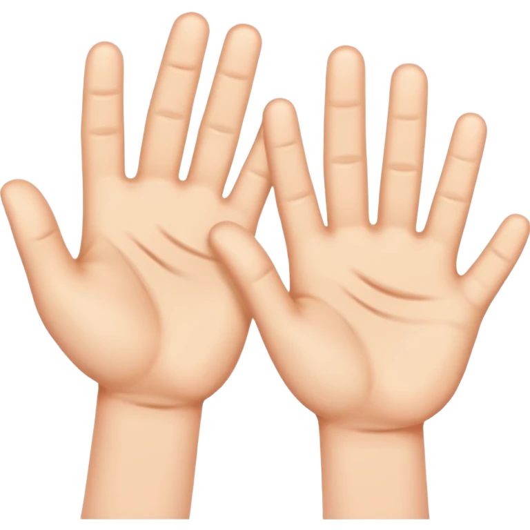 Hands with no thumbs emoji