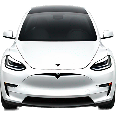 white Tesla Model Y emoji