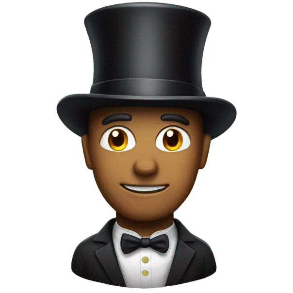 Guy with a top hat emoji