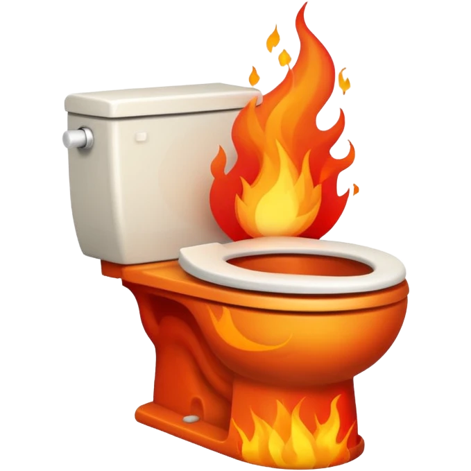 toilet on fire emoji