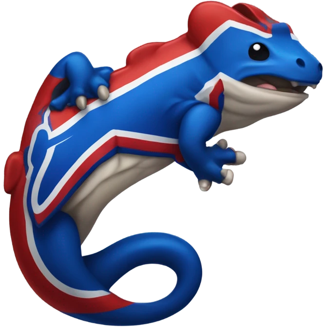Salamander with buffalo bills jersey emoji