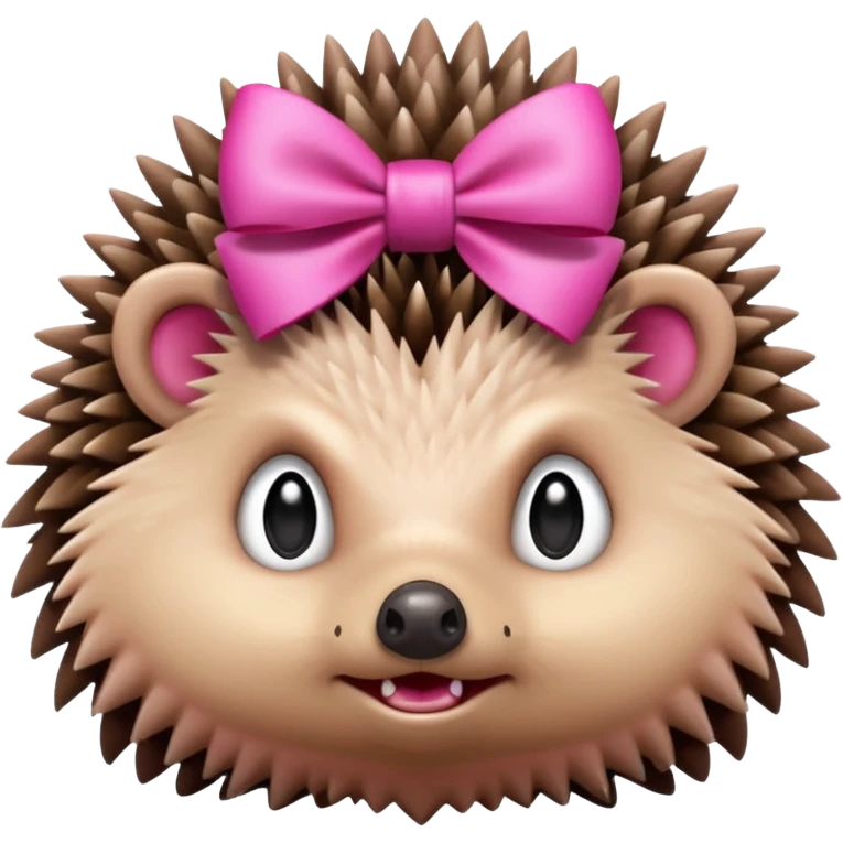 hedgehog with a pink bow make it mad  emoji