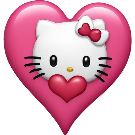 Hello kitty heart emoji