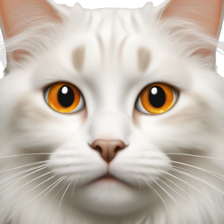Hyper realistic white orange ragdoll cat  emoji