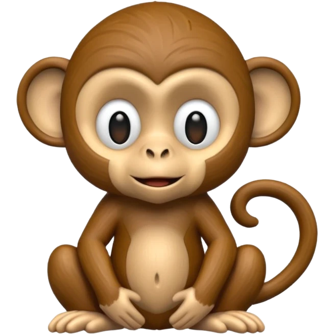 carved mini monkey emoji