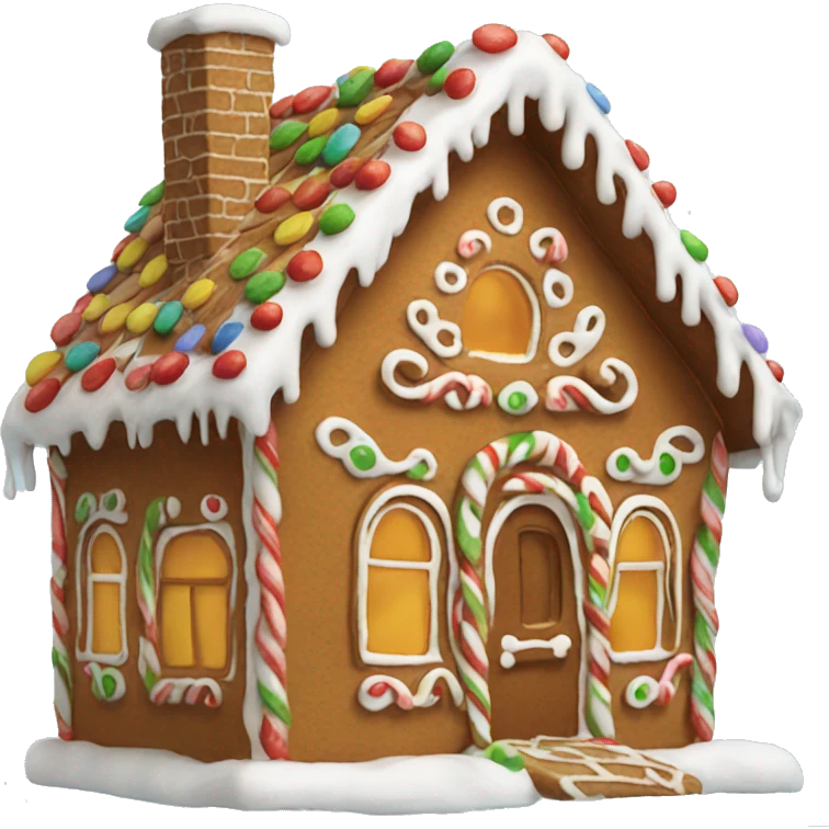 Gingerbread house emoji