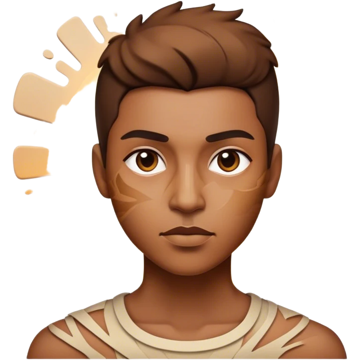 Cinematic Realistic Picasso Pop Culture Emoji, depicted with a creative, abstract representation inspired by the legendary artist rendered with bold textures and dynamic, artistic lighting. emoji