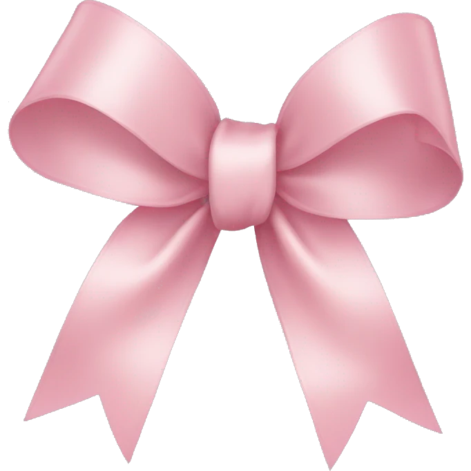 light pink ribbon bow emoji