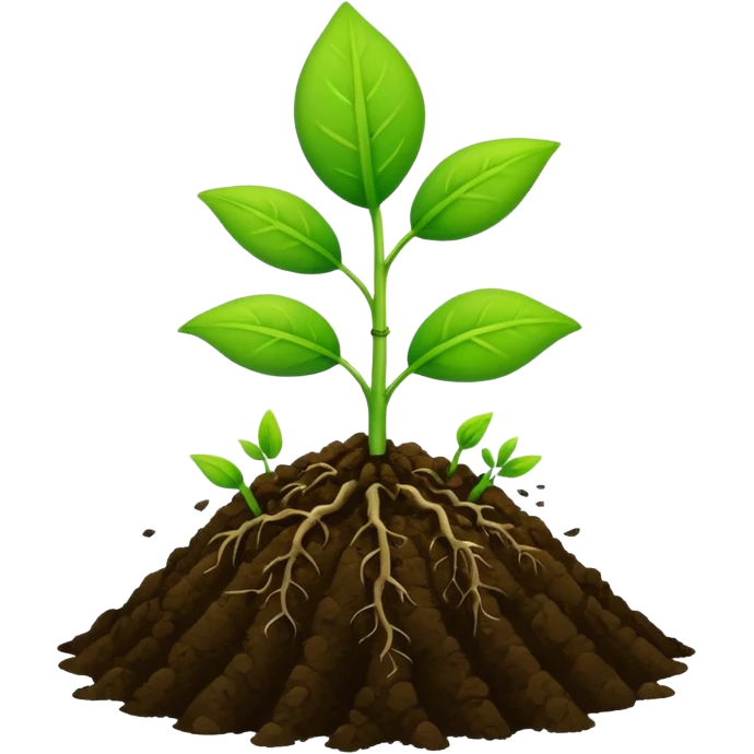 growth, seedling breaking through soil emoji