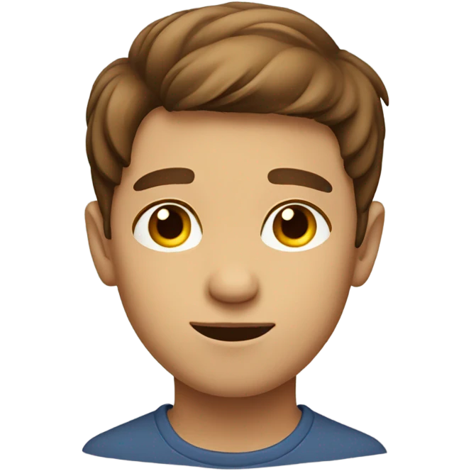 Brown-haired boy gazing forward  emoji
