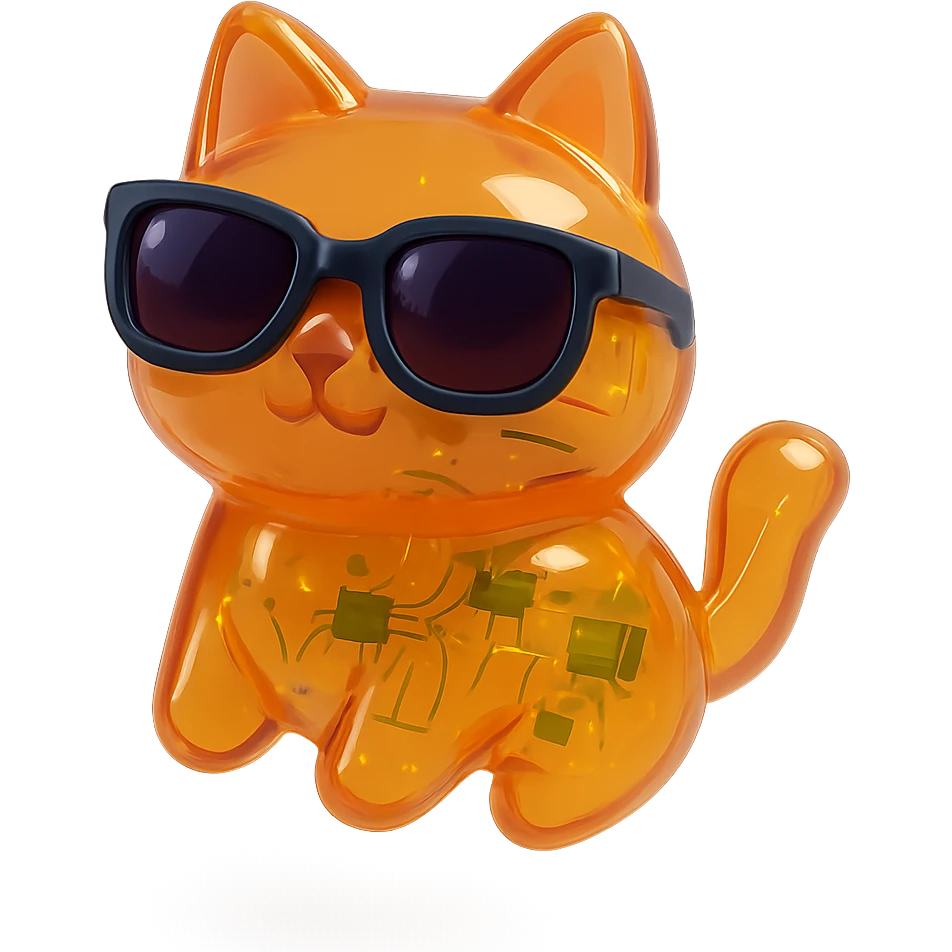 Cat wearing sunglasses emoji