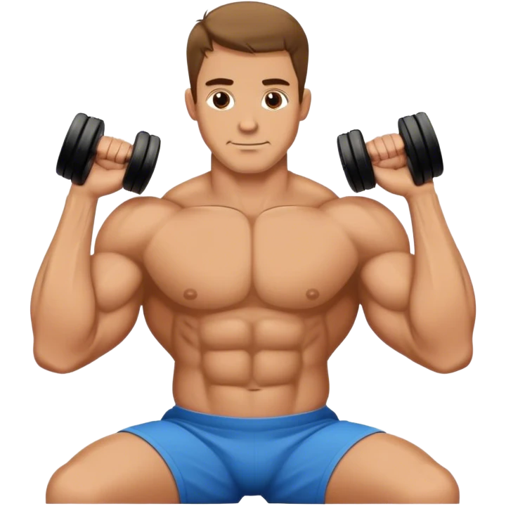 man weighted wrist curl emoji