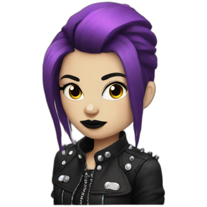 Punk goth girl emoji