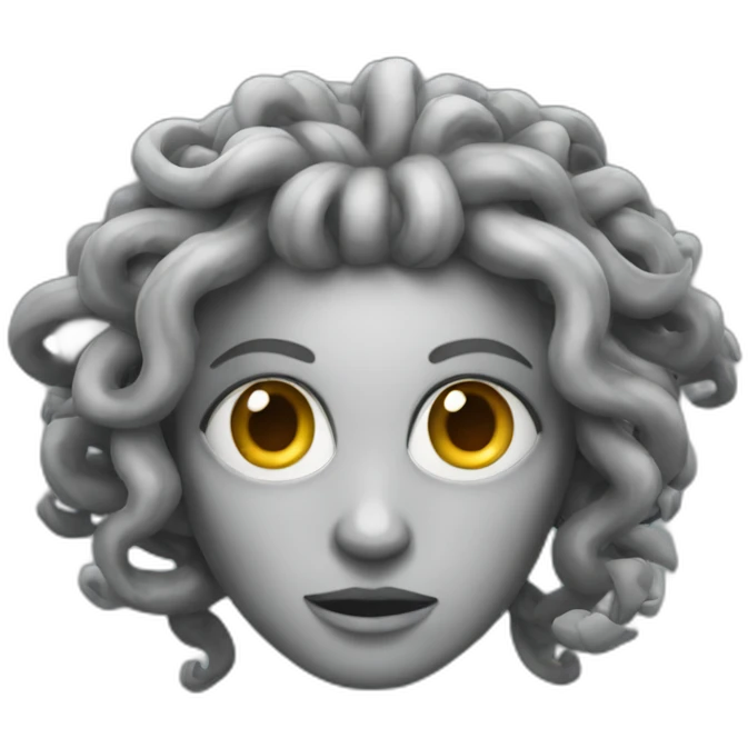 Gray-Medusa-face emoji