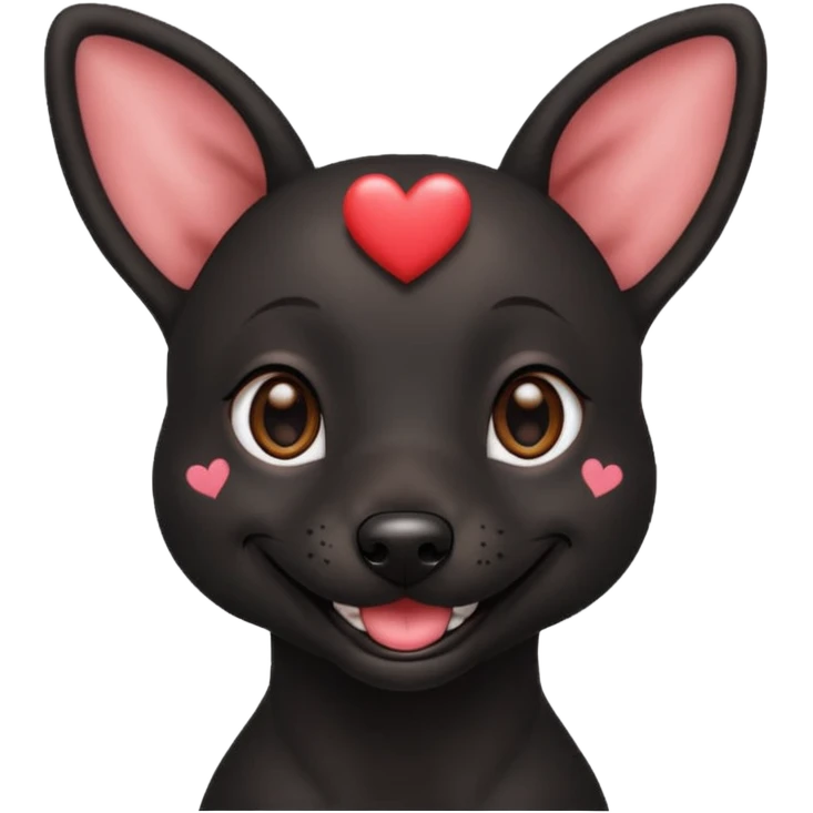 Xoloitzcuintle Dog smiling with hearts coming from eyes emoji