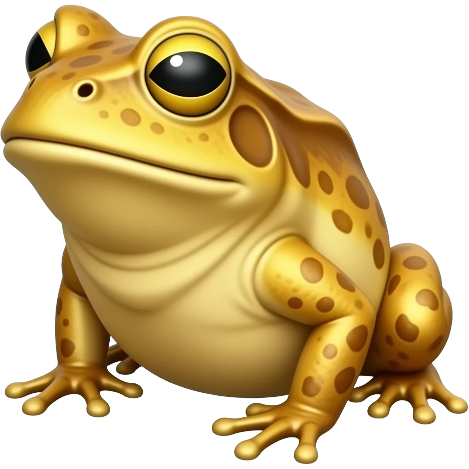 golden toad statue emoji