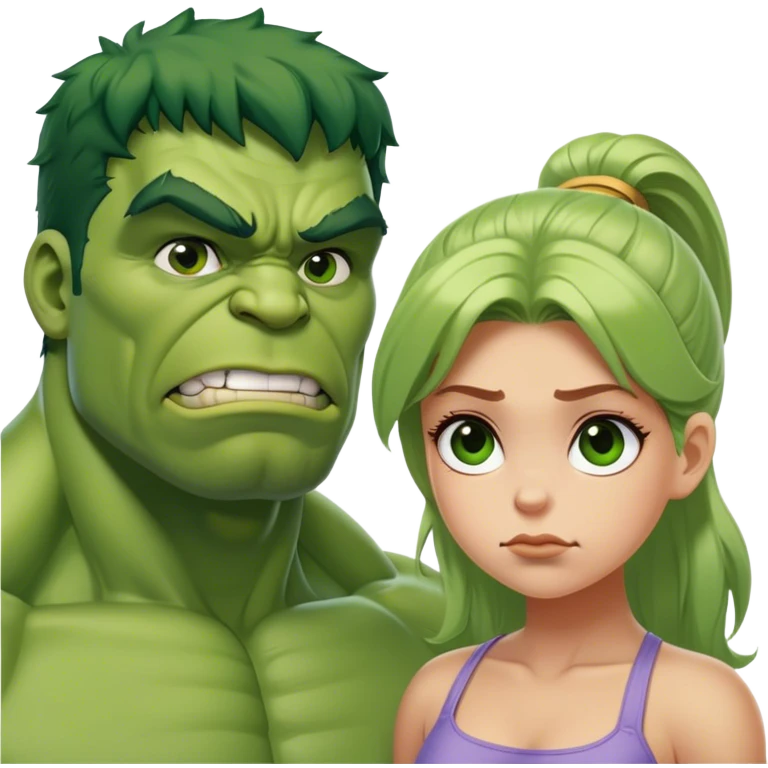 Hulk in love girl emoji