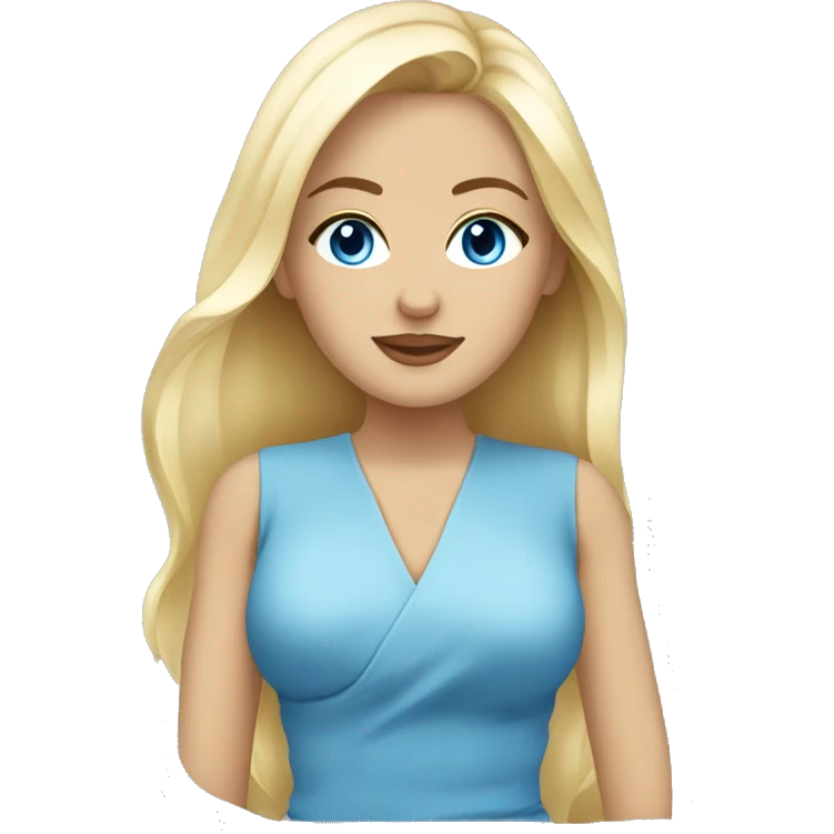 Spa blonde girl blue eyes emoji