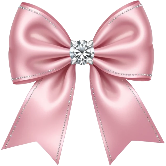 light pink bow with diamonds emoji