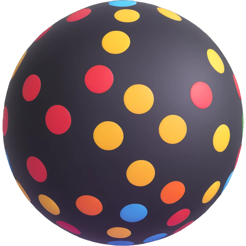 sphere with a visible tile pattern inside emoji